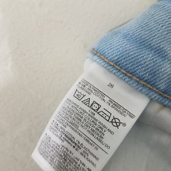 NWT Old Navy Higher High-Rise Sky-Hi A-Line Jean Shorts Blue Plus Size 26 - Picture 6 of 6